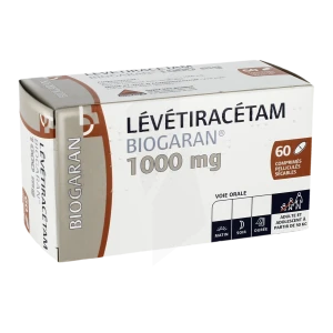 Levetiracetam Biogaran 1000 Mg, Comprimé Pelliculé Sécable