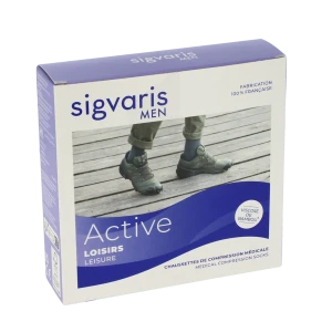 Sigvaris Active Loisirs New Chaussette Classe 2 Homme Noir Normal L