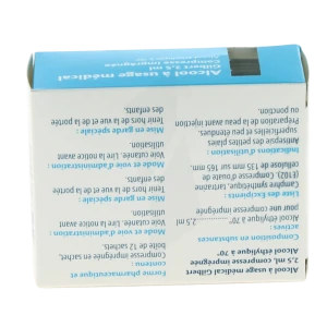Alcool A Usage Medical Gilbert 2,5 Ml, Compresse Imprégnée