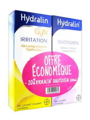 Hydralin Quotidien Gel Lavant Usage Intime 200ml+gyn 200ml à Le havre