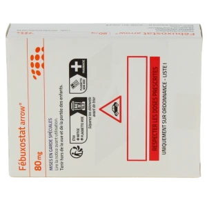 FÉbuxostat Arrow 80 Mg, Comprimé Pelliculé