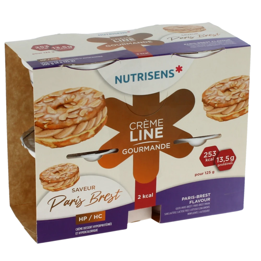 Nutrisens Cremeline Gourmande 2kcal Nutriment Paris-brest 4cups/125g