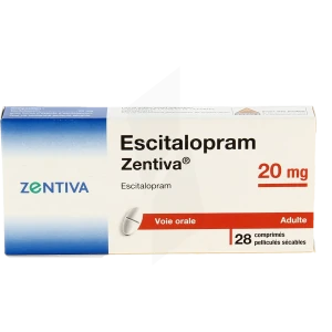 Escitalopram Zentiva 20 Mg, Comprimé Pelliculé Sécable