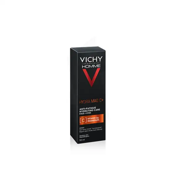 Vichy Homme Hydramag C+ Soin Hydratant Anti-fatigue Visage + Yeux Flacon Pompe/50ml