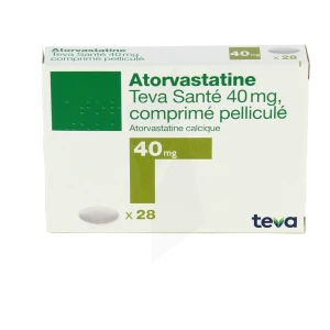 Atorvastatine Teva Sante 40 Mg, Comprimé Pelliculé