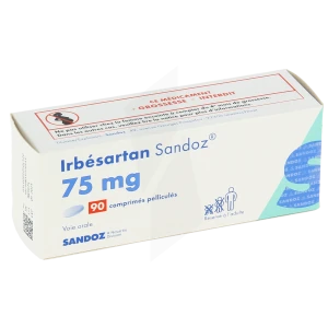 Irbesartan Sandoz 75 Mg, Comprimé Pelliculé