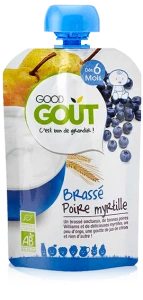Good Gout Brasses Poire Myrtille Bio Des 6 Mois 90 G