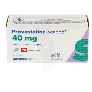 Pravastatine Sandoz 40 Mg, Comprimé