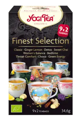 Yogi Tea Tis Assortiment Finest Selection Bio 18sach/1,92g à LE-TOUVET