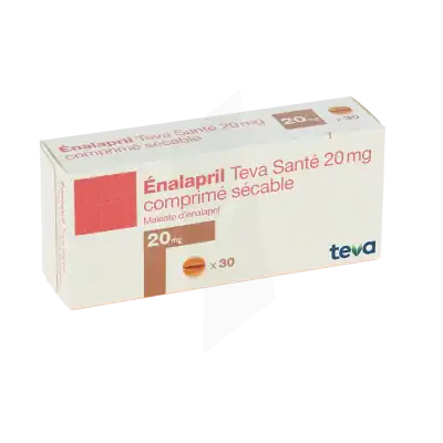 ENALAPRIL TEVA SANTE 20 mg, comprimé sécable