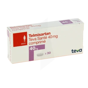 Telmisartan Teva Sante 40 Mg, Comprimé