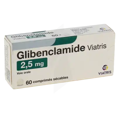 Glibenclamide Viatris 2,5 Mg, Comprimé Sécable à Nice