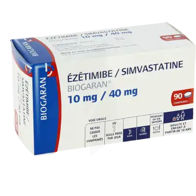 Ezetimibe/simvastatine Biogaran 10 Mg/40 Mg, Comprimé à CANALS