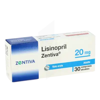 Lisinopril Zentiva 20 Mg, Comprimé Sécable à Bordeaux