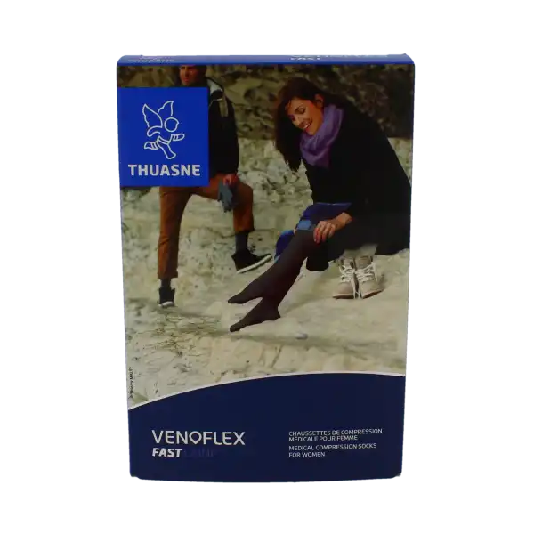 Venoflex Fast 2 Chaussette Laine Femme Torsades Ecru Taille 3n