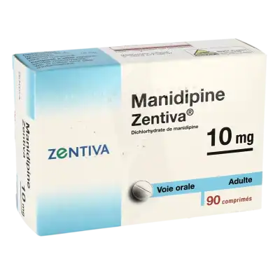 Manidipine Zentiva 10 Mg, Comprimé à Eysines