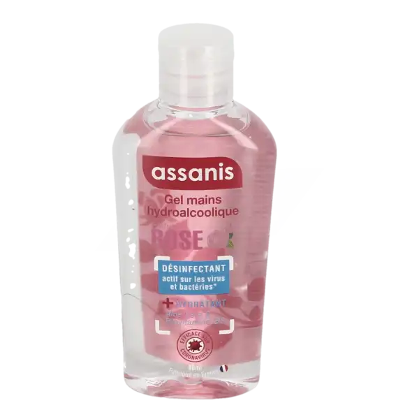 Assanis Pocket Gel Hydroalcoolique Rose Fl/80ml