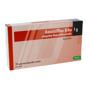 Amoxicilline Krka 1 G, Comprimé Dispersible Sécable