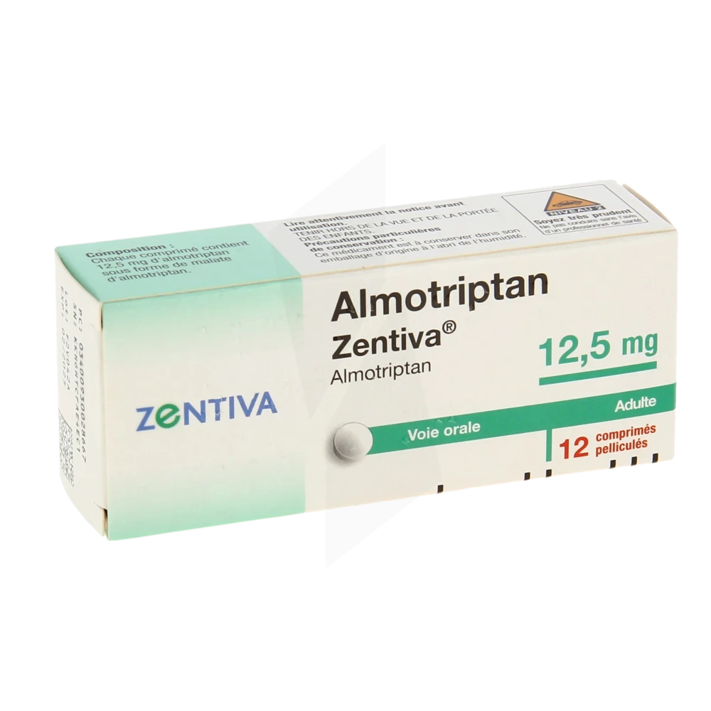 Almotriptan Zentiva 12,5 Mg, Comprimé Pelliculé