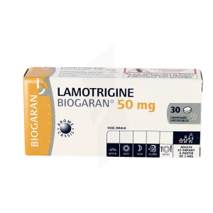 Lamotrigine Biogaran 50 Mg, Comprimé Dispersible