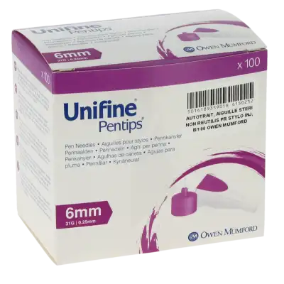 Unifine Pentips, G31, 0,25 Mm X 6 Mm, Violet , Bt 100 à Ménilles