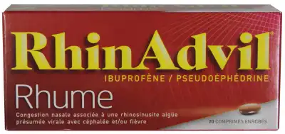 Rhinadvil Rhume Ibuprofene/pseudoephedrine, Comprimé Enrobé à Ondres