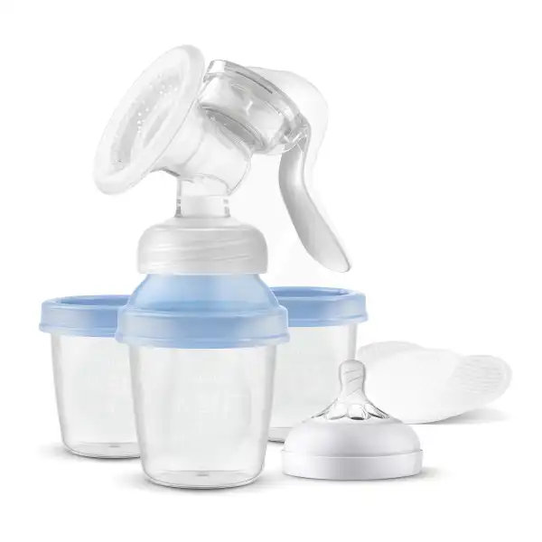 Avent Natural Tire-lait Manuel Confort + Pots