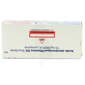 Acide Alendronique/vitamine D3 Teva Sante 70 Mg/5600 Ui, Comprimé
