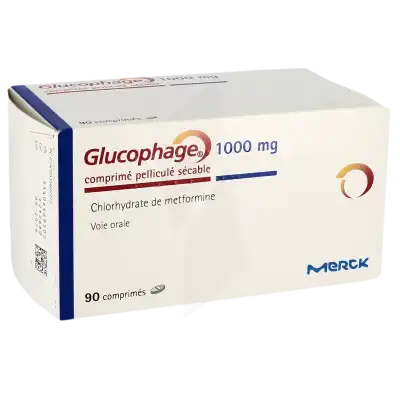 Glucophage 1000 Mg, Comprimé Pelliculé Sécable à Chelles
