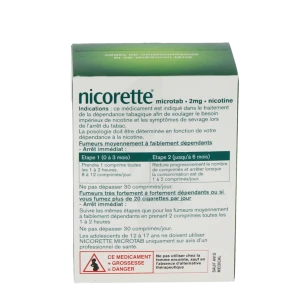 Nicorette Microtab 2 Mg, Comprimé Sublingual