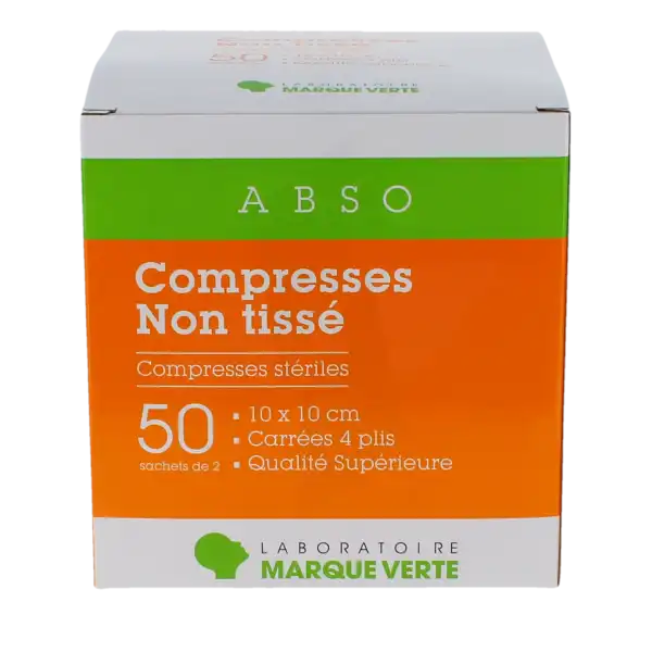 Marque Verte Abso Compresses Non-tissé 10x10