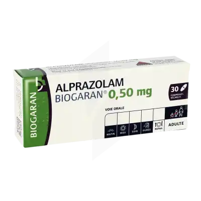Alprazolam Biogaran 0,50 Mg, Comprimé Sécable à LE LAVANDOU