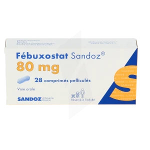 Febuxostat Sandoz 80 Mg, Comprimé Pelliculé