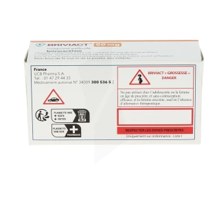 Briviact 50 Mg, Comprimé Pelliculé