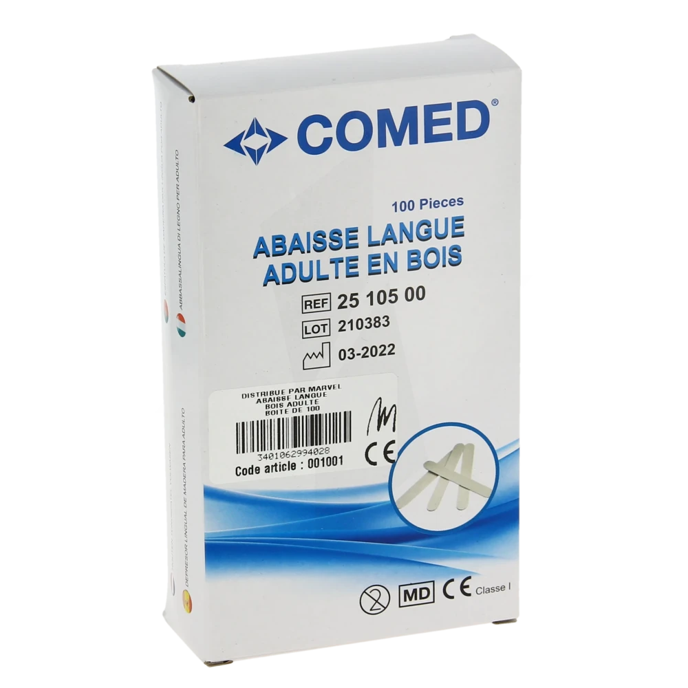 Sanipharm Abaisse-langue Bois Adulte B/100