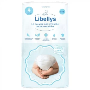 Libellys La Couche Non-irritante Dermo-sensitive Taille 4 (7-18 Kg) Paquet/48