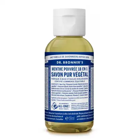 Dr Bronner's Savon Liquide Menthe PoivrÉe 59 Ml