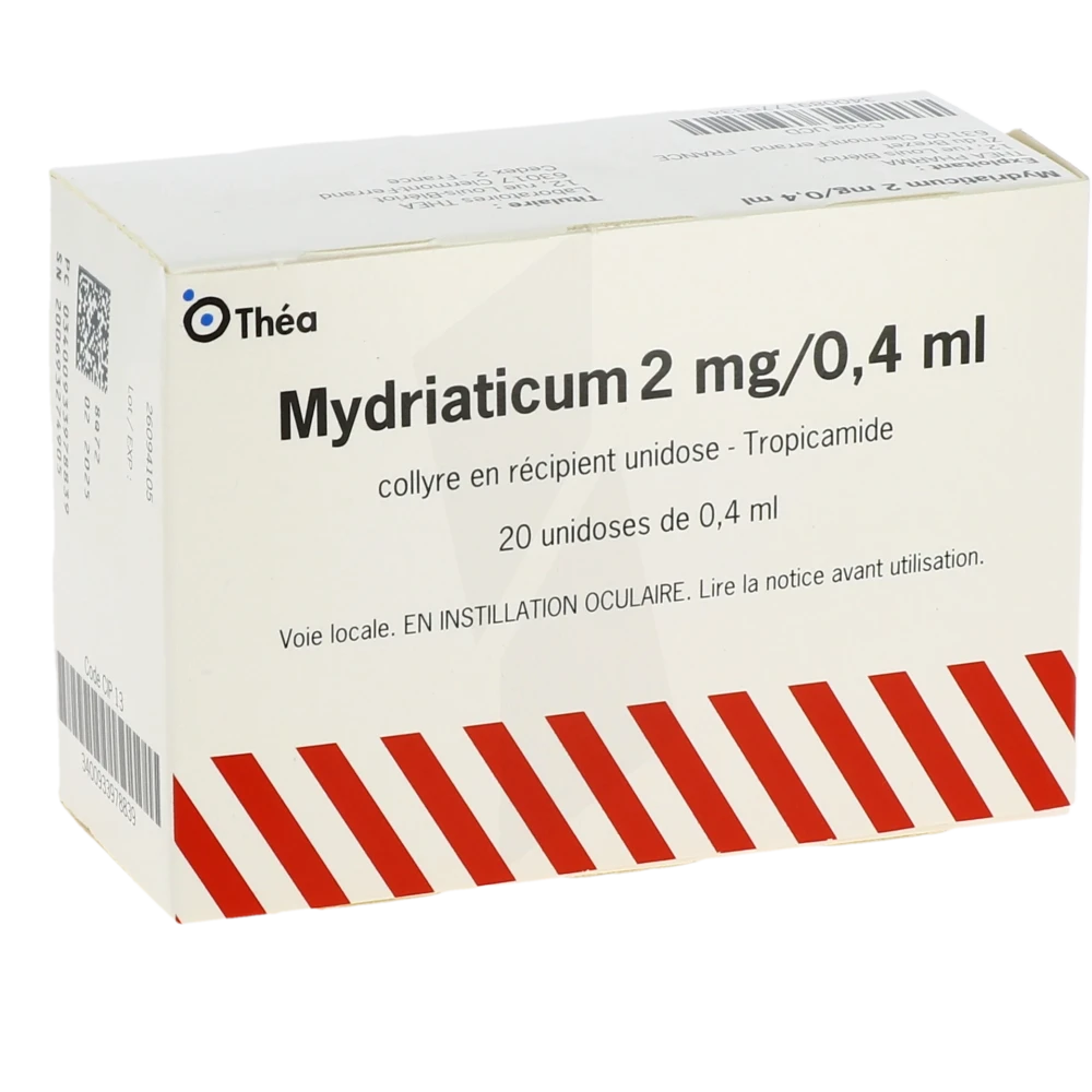 Mydriaticum 2 Mg/0,4 Ml, Collyre En Récipient Unidose