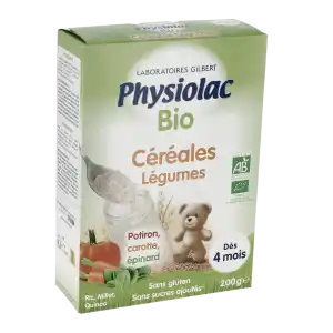 Physiolac Céréales Légumes Bio B/200g à BRIÉ-ET-ANGONNES