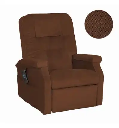 Fauteuil Releveur Success En Velour Couleur Cappucino
