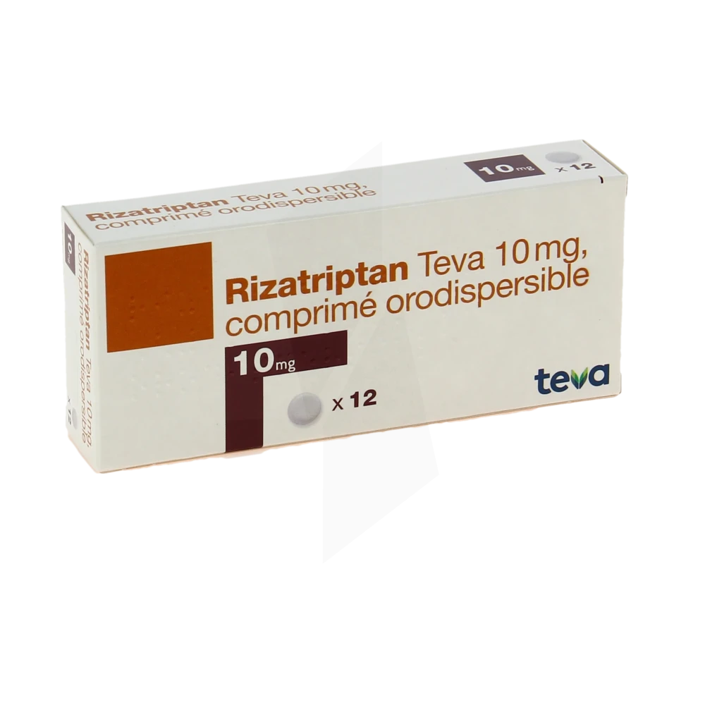 Rizatriptan Teva 10 Mg, Comprimé Orodispersible