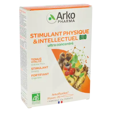 Arkofluide Bio Ultraextract Solution Buvable Stimulant Physique 20 Ampoules/10ml à Saint-Sébastien-sur-Loire