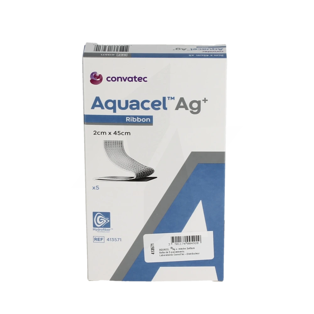 Pharmacie Carré Sénart - Parapharmacie Aquacel Ag+ Mèche Pansement 2x45cm  B/5 - LIEUSAINT