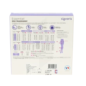 Sigvaris Essentiel Semi-transparent Bas Auto-fixants Po Femme Classe 2 Dune Medium Normal