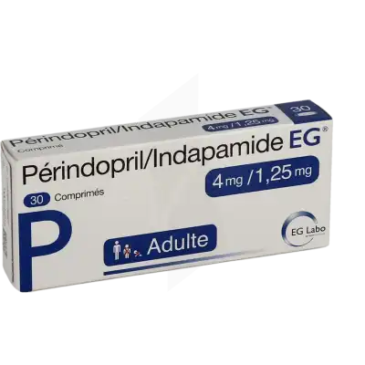 Perindopril/indapamide Eg 4 Mg/1,25 Mg, Comprimé à PEYNIER