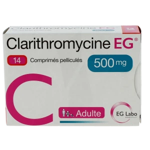 Clarithromycine Eg 500 Mg, Comprimé Pelliculé