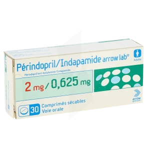 Perindopril/indapamide Arrow Lab 2 Mg/0,625 Mg, Comprimé Sécable