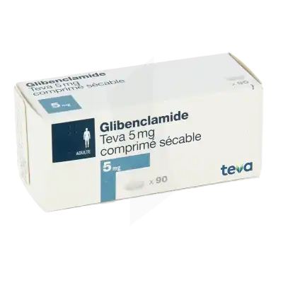 Glibenclamide Teva 5 Mg, Comprimé Sécable à Eysines
