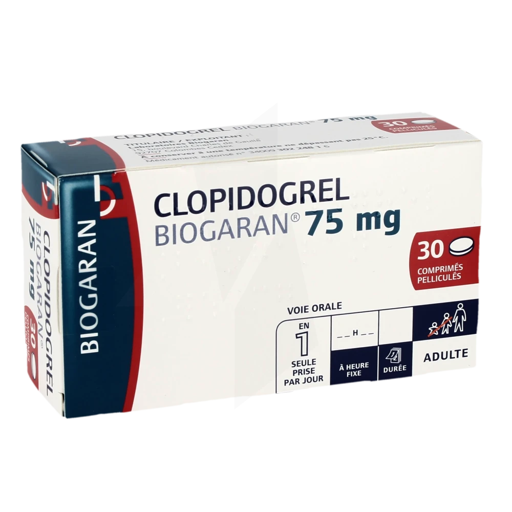 Clopidogrel Biogaran 75 Mg, Comprimé Pelliculé