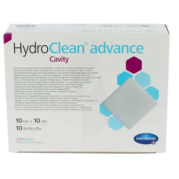 Hydroclean® Advance Cavity Pansement Irrigo-absorbant Carré 10 X 10 Cm